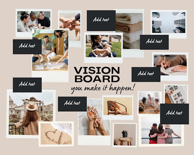 Gig Preview - Create custom printable vision board templates for you