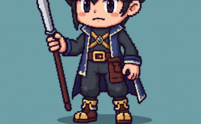 Gig Preview - Simple character pixel art animation