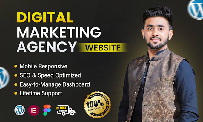 Gig Preview - Build digital marketing agency website within 24 hours