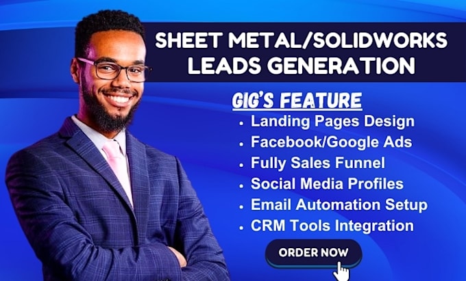 Gig Preview - Generate high convert sheet metal leads solid works leads steel metal sheet lead