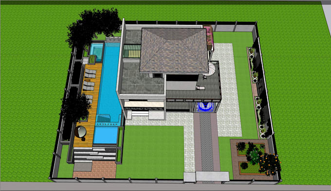 Gig Preview - Building architecture 3d floor plan using sketchup fastest