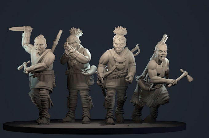 Gig Preview - Design miniature wargaming, tabletop sculpture, 3d print,dnd miniature,stl fille