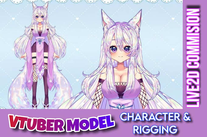 Gig Preview - Design and rig quality live2d vtuber avarta model animation