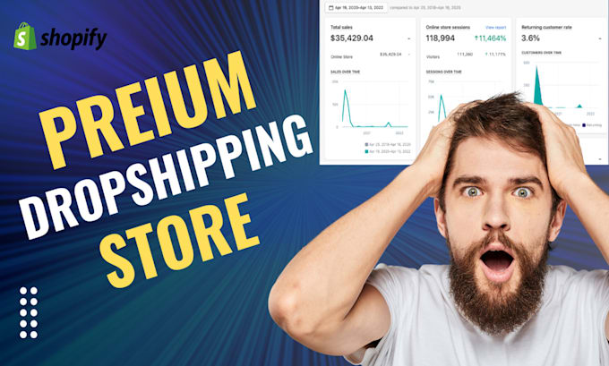 Gig Preview - Create a dropshipping store with shopify website