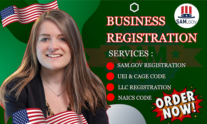 Gig Preview - Do sam gov registration, get cage code, uei, ein, llc setup, government contract