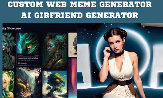 Gig Preview - Create meme website  image generator, ai girlfriend generator