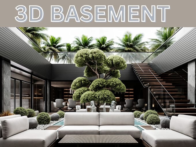 Bestseller - do 3d basement, gym, bar, lounge, corporate, landscape, cozy room, office layout