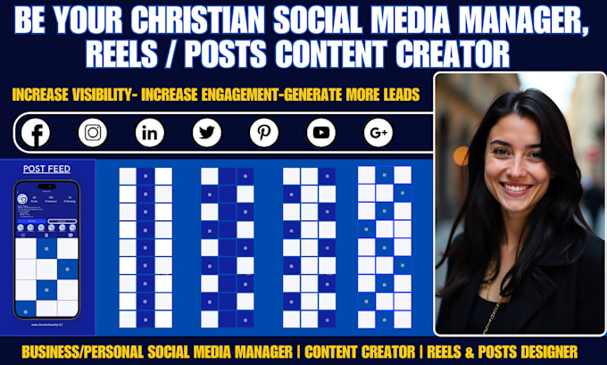 Gig Preview - Be your christian social media manager and monthly social media management