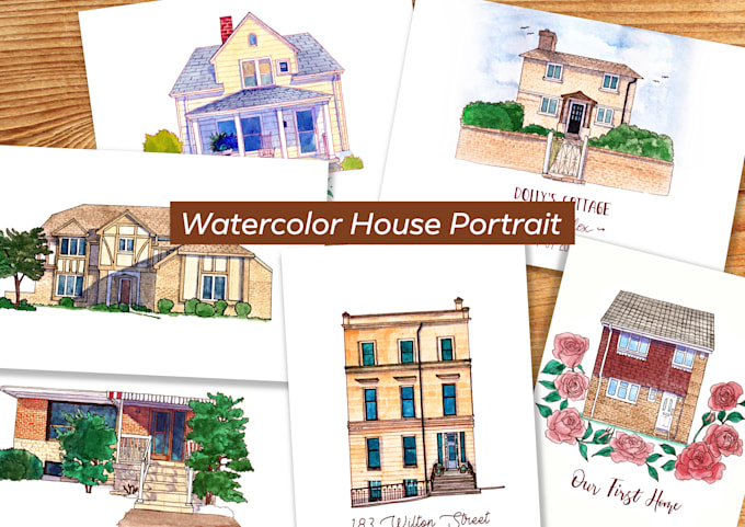 Gig Preview - Paint watercolor house portrait