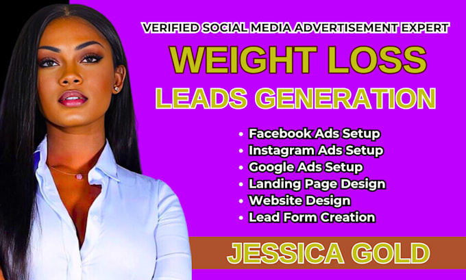 Gig Preview - Weight loss leads weight loss facebook ads weight loss google ads video ads