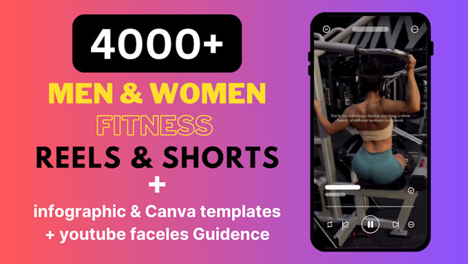 Gig Preview - Create 4000 man and women fitness reels and infographic