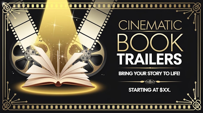 Gig Preview - Create cinematic book trailers and amazon promotion for your book