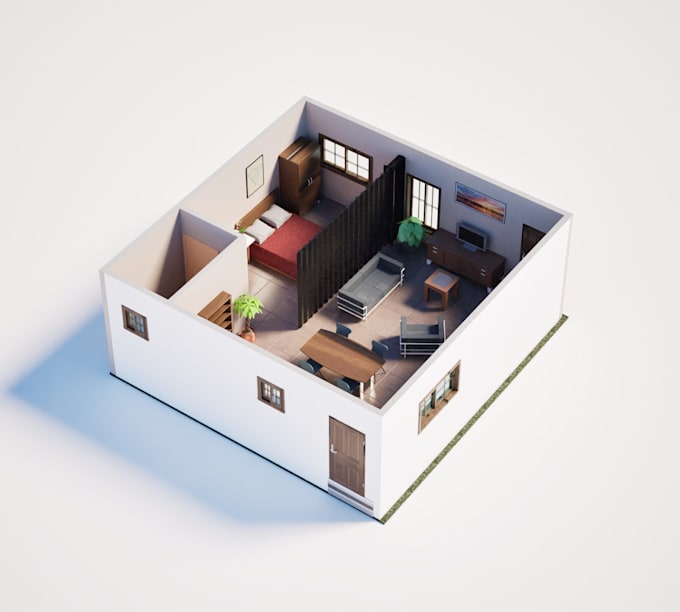 Gig Preview - Redraw floor plans both 2d and 3d