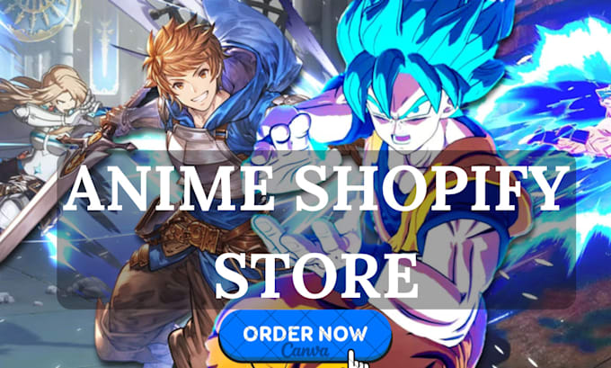 Bestseller - design highly profitable anime shopify store anime clothing store anime website