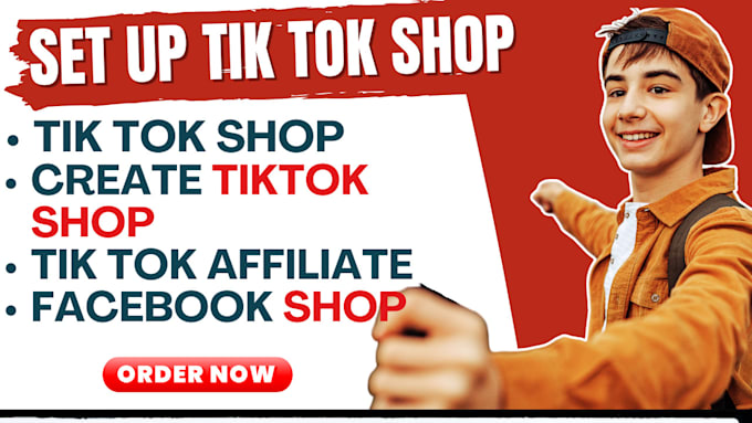 Gig Preview - Do tik tok shop set up tik tok shop create tiktok shop for non us