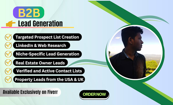 Gig Preview - Provide b2b lead generation for any business