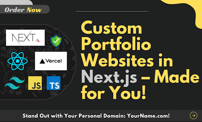 Gig Preview - Make personalized next js portfolio website with headless cms integration