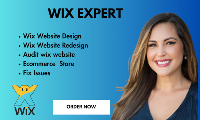 Gig Preview - Build wix website design redesign and audit wix ecommerce online store