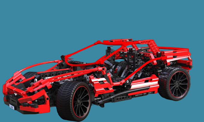 Gig Preview - 3d lego design lego automotive technic lego bricks with pdf instruction lego moc