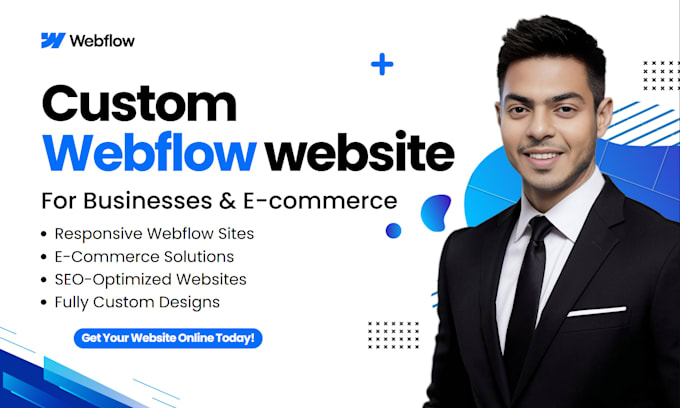 Gig Preview - Design a custom webflow website, ecommerce store