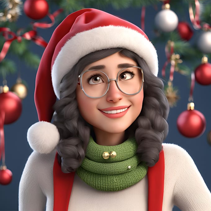 Gig Preview - Create 3d kids animation, character design 3d cartoon model christmas anime kcip