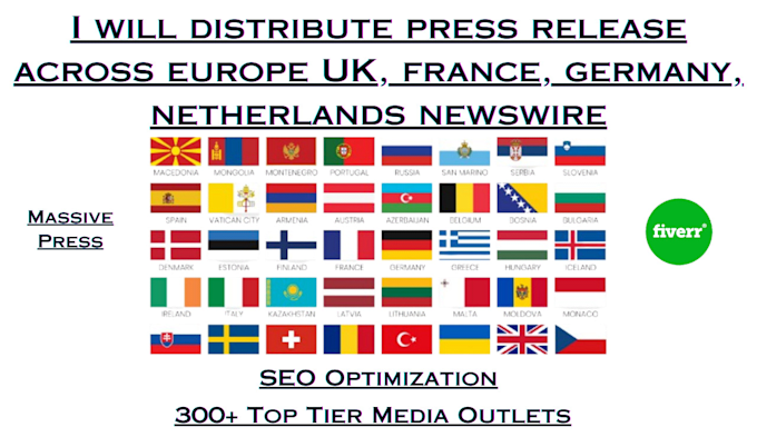 Gig Preview - Distribute press release across europe UK, france, germany, netherlands newswire