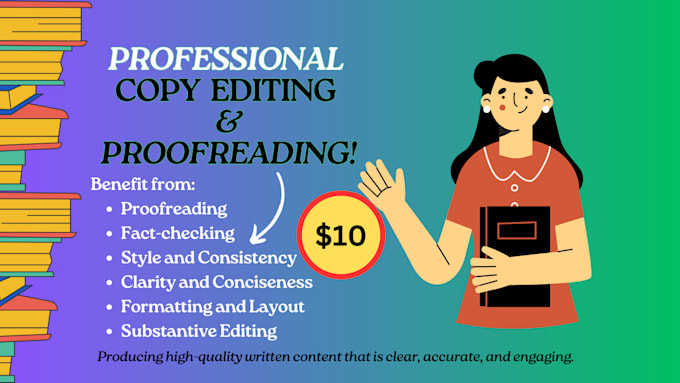 Gig Preview - Copy edit and proofread your writing