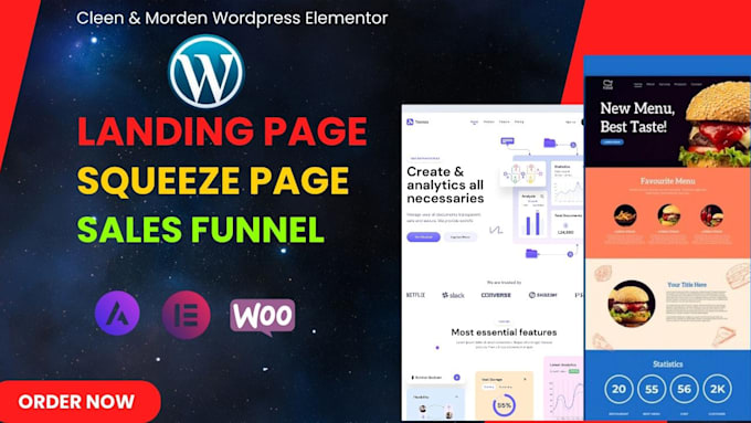 Gig Preview - Create wordpress landing page design squeeze page sales page or sales funnel