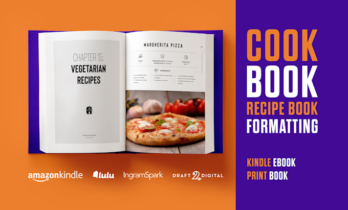 Gig Preview - Do cookbook formatting, recipe book layout design for kindle, KDP, and print