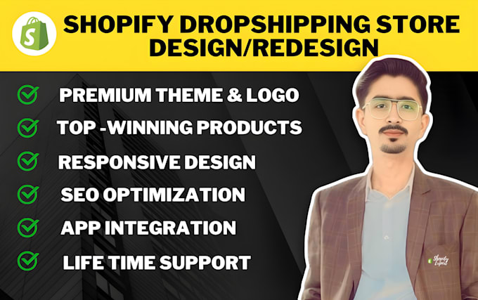 Gig Preview - Do design redesign shopify store or copy shopify store or clone shopify website