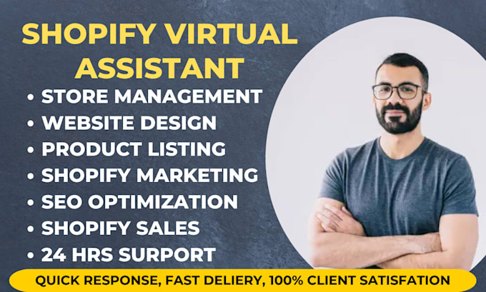 Gig Preview - Shopify virtual assistant, shopify manager shopify expert for shopify marketing