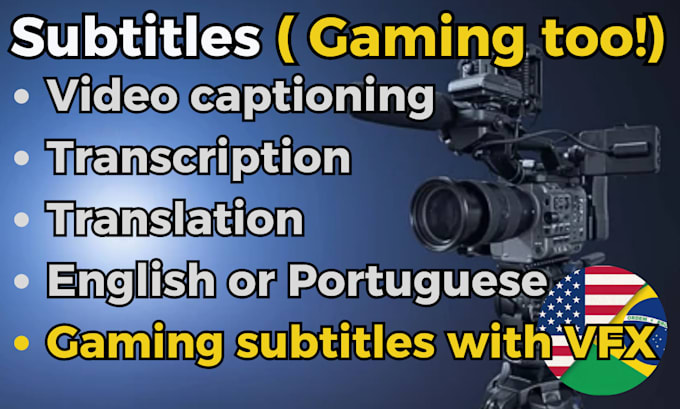 Gig Preview - Subtitle any kind of video in portuguese or english for you