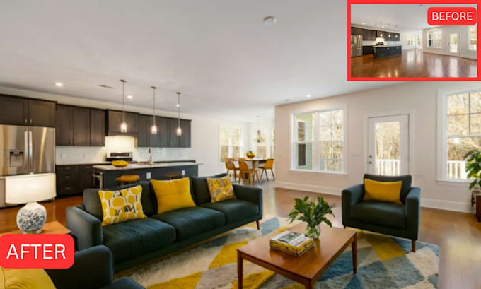 Gig Preview - Create realistic virtual staging for your real estate photos