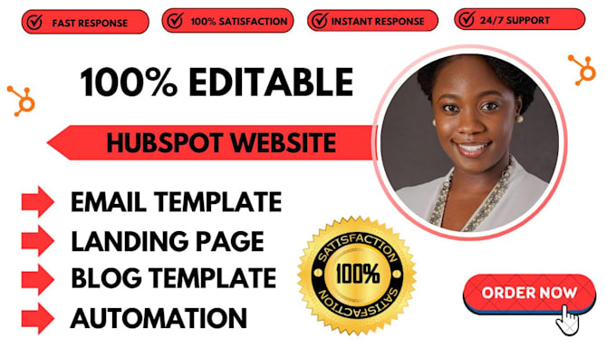 Gig Preview - Create editable hubspot website, landing page, blog and email template