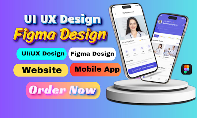 Gig Preview - Do mobile app ui ux design, website design,figma ui ux, landing page ui ux