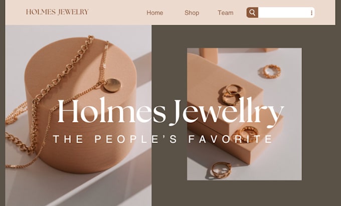 Gig Preview - Design luxury store, jewellery shopify website, jewelry store, jewelery store