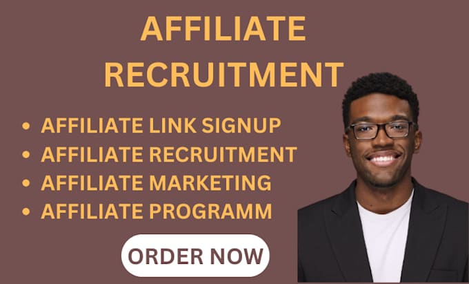 Gig Preview - Do affiliate recruitment affiliate link promotion to get affiliate signup