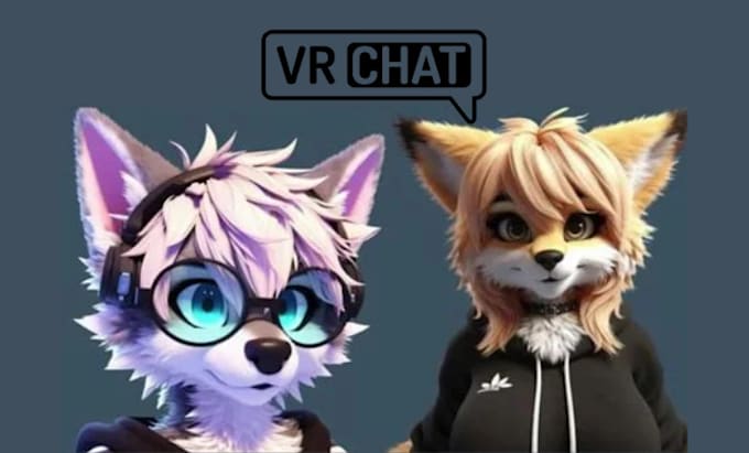 Gig Preview - Create custom vrchat avatar, vrchat avatar, vr chat 3d furry avatar vtube