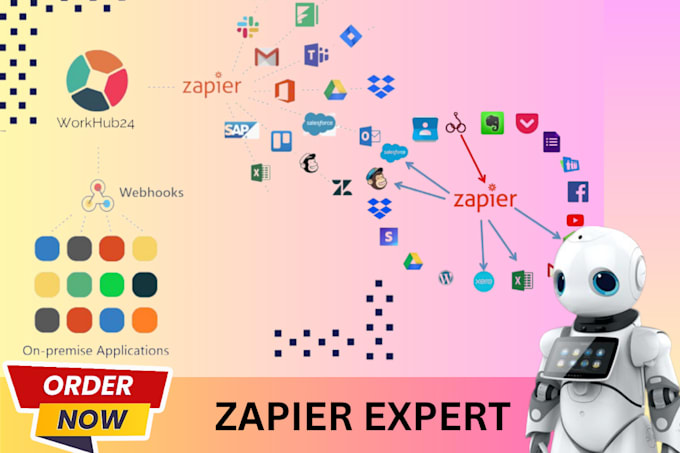 Gig Preview - Build advanced workflows, integrations, automations, apis, with zapier, make com