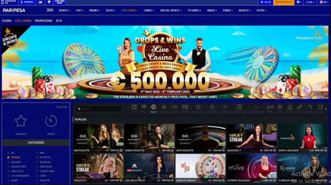 Gig Preview - Do bet website, blackjack, bet app, sport bet, slot, poker, baccarat, crash game