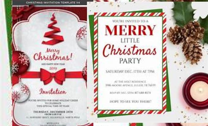 Gig Preview - Do 3d cgi christmas party invitation, greeting,  and welcoming card