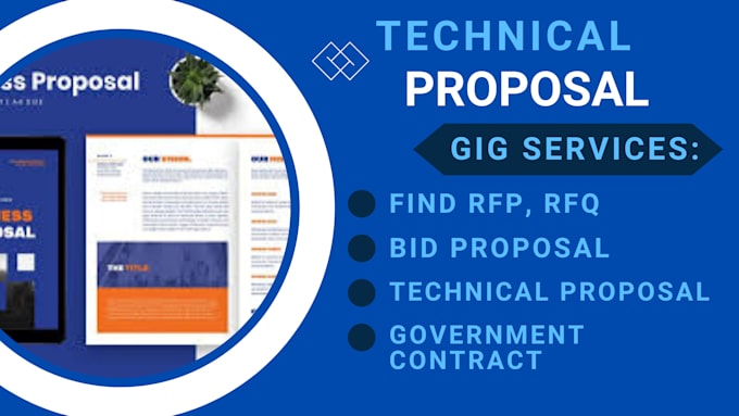 Gig Preview - Find rfp rfq government contracts write technical proposal bid proposal