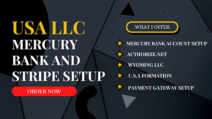 Gig Preview - Create a seamless banking experience for your llc with mercury and stripe