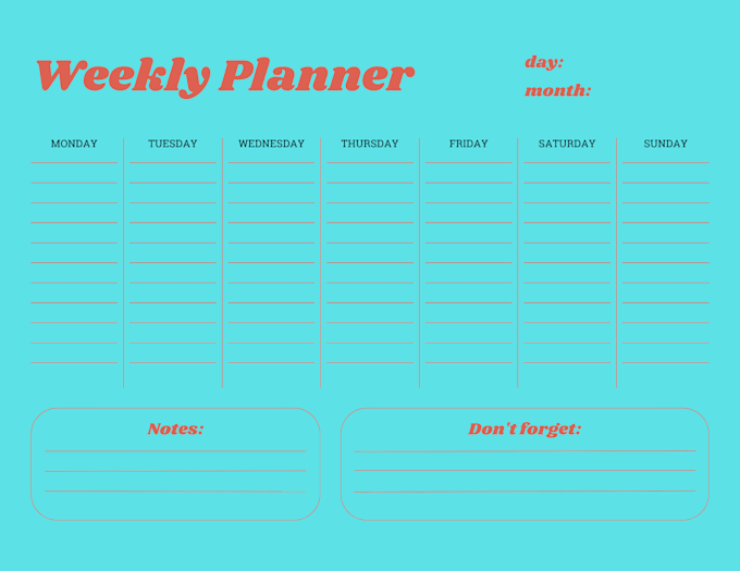 Gig Preview - Etsy digital planner hyperlinked planner digital product etsy store setup