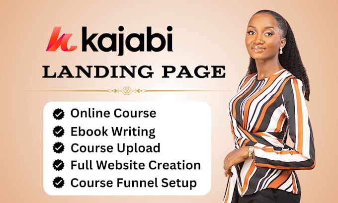 Gig Preview - Build kajabi website design, kajabi landing page or online course