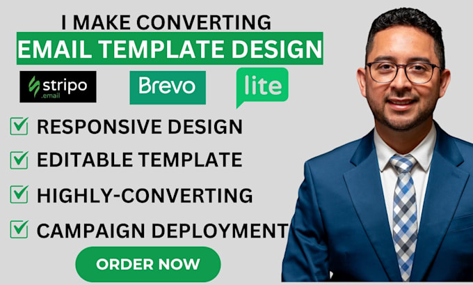 Gig Preview - Do html email template design on stripo brevo mailerlite email campaign design