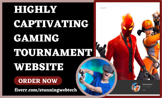 Gig Preview - Design gaming tournament sport esport football health and fitness gym website