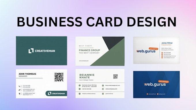 Gig Preview - Design custom business cards to elevate your brand