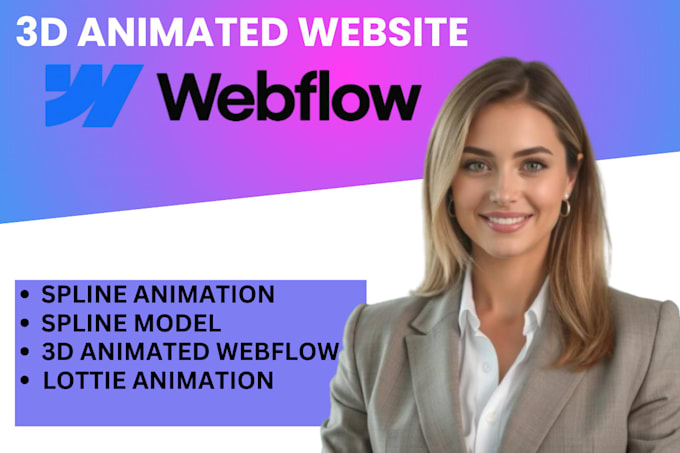 Bestseller - interactive 3d animated website webflow landing page spline animation threejs