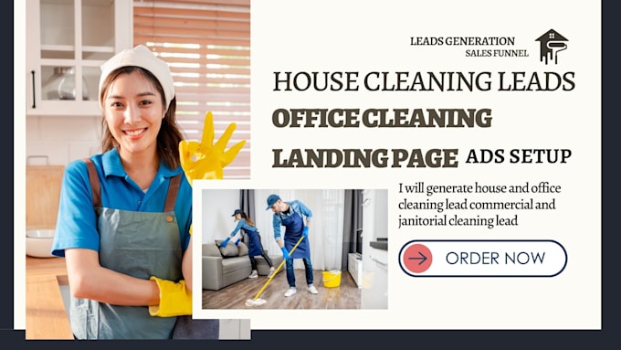 Gig Preview - Generate house and office cleaning lead  commercial and janitorial cleaning lead